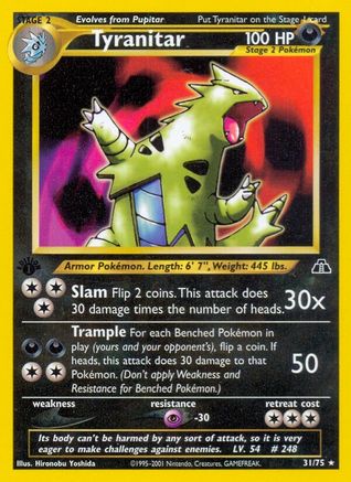 Image of Tyranitar (31) 031/75  - 1st Edition Neo Discovery - Rare