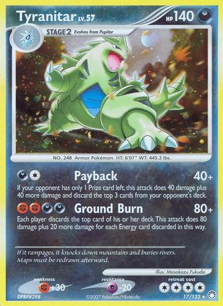 Image of Tyranitar 017  - Reverse Holofoil Mysterious Treasures - Holo Rare