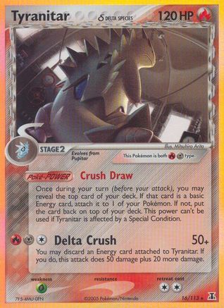 Image of Tyranitar (Delta Species) 016  - Reverse Holofoil Delta Species - Holo Rare