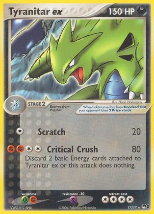 Image of Tyranitar ex (Holo) 017  - Holofoil POP Series 1 - Ultra Rare