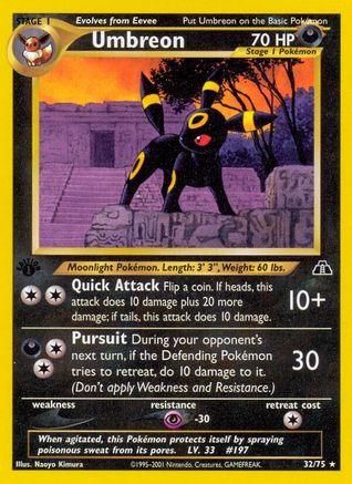 Image of Umbreon (32) 032/75  - Unlimited Neo Discovery - Rare