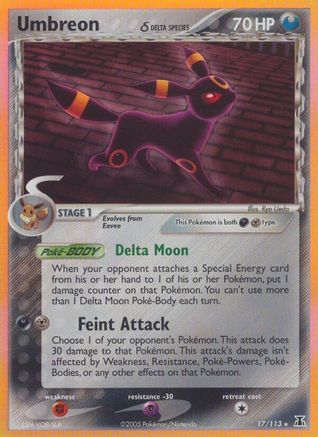 Image of Umbreon (Delta Species) 017  - Holofoil Delta Species - Holo Rare
