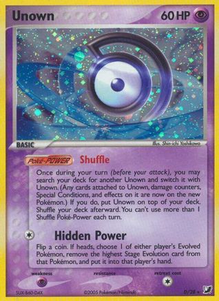 Image of Unown (D) 00D  - Holofoil Unseen Forces - Holo Rare