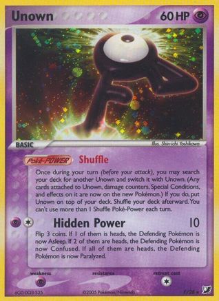 Image of Unown (F) 00F  - Holofoil Unseen Forces - Holo Rare