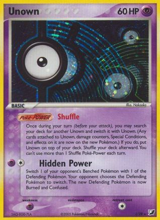 Image of Unown (I) 00I  - Holofoil Unseen Forces - Holo Rare