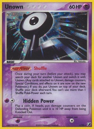 Image of Unown (L) 00L  - Holofoil Unseen Forces - Holo Rare