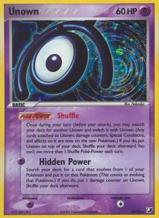 Image of Unown (M) 00M  - Holofoil Unseen Forces - Holo Rare