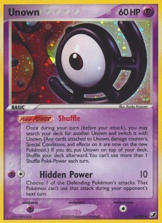Image of Unown (U) 00U  - Holofoil Unseen Forces - Holo Rare