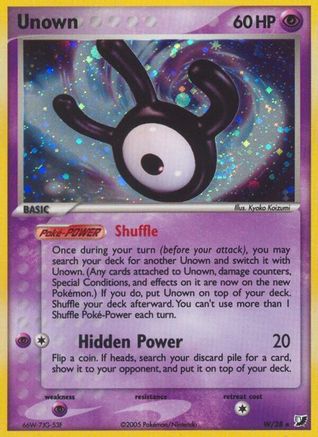 Image of Unown (W) 00W  - Holofoil Unseen Forces - Holo Rare