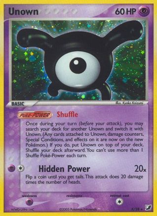 Image of Unown (X) 00X  - Holofoil Unseen Forces - Holo Rare