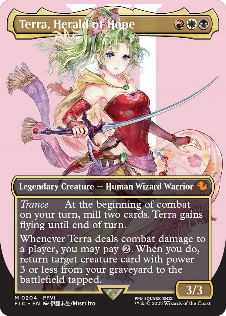 Image of Terra, Herald of Hope (Borderless) (FIC-204) - Commander: FINAL FANTASY (Borderless)