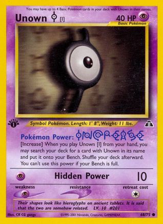Image of Unown [I] 068/75  - 1st Edition Neo Discovery - Common
