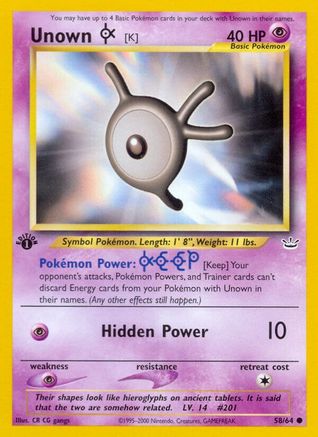Image of Unown [K] 058  - Unlimited Neo Revelation - Common