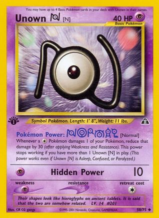 Image of Unown [N] 050/75  - 1st Edition Neo Discovery - Uncommon