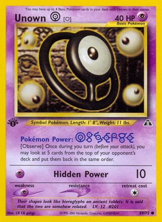 Image of Unown [O] 069/75  - 1st Edition Neo Discovery - Common
