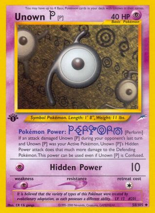 Image of Unown [P] 058  - Unlimited Neo Destiny - Uncommon