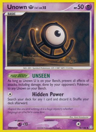 Image of Unown (U) 078  - Reverse Holofoil Legends Awakened - Uncommon
