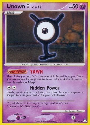 Image of Unown (Y) 081  Legends Awakened - Uncommon
