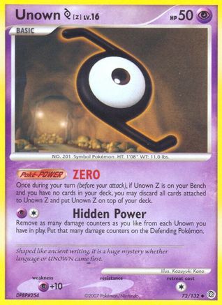 Image of Unown [Z]/132  Secret Wonders - Uncommon