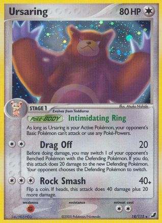 Image of Ursaring 018  - Reverse Holofoil Unseen Forces - Holo Rare
