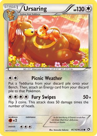 Image of Ursaring RC16/RC25  - Holofoil Legendary Treasures Radiant Collection - Common