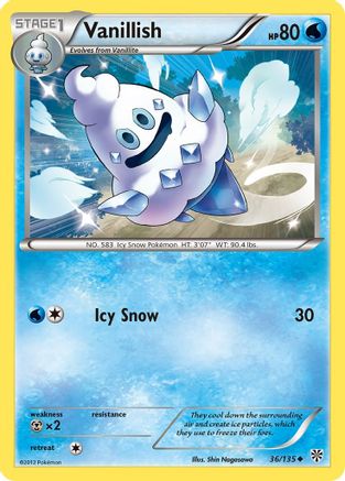 Image of Vanillish 036  - Reverse Holofoil Plasma Storm - Uncommon