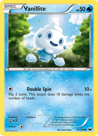Image of Vanillite 033  Dark Explorers - Common