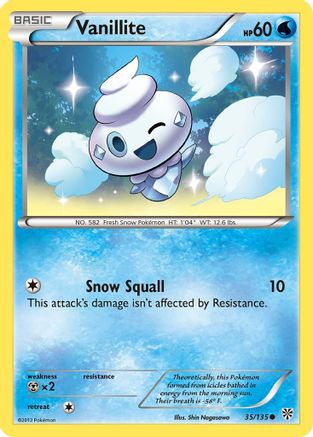 Image of Vanillite 035  - Reverse Holofoil Plasma Storm - Common