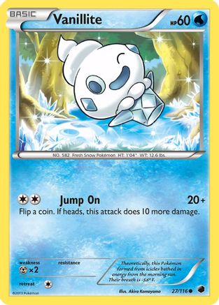 Image of Vanillite 027  - Reverse Holofoil Plasma Freeze - Common