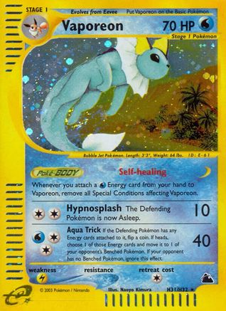 Image of Vaporeon (H31) H31  - Holofoil Skyridge - Holo Rare