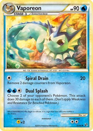Image of Vaporeon 041/90  Undaunted - Uncommon