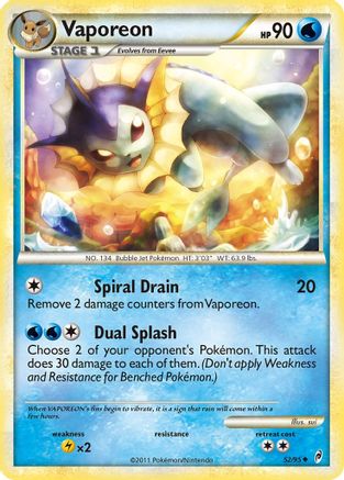 Image of Vaporeon 052/95  Call of Legends - Uncommon