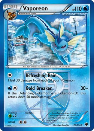 Image of Vaporeon (Team Plasma) 020  Plasma Freeze - Uncommon