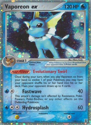 Image of Vaporeon ex 110  - Holofoil Delta Species - Ultra Rare