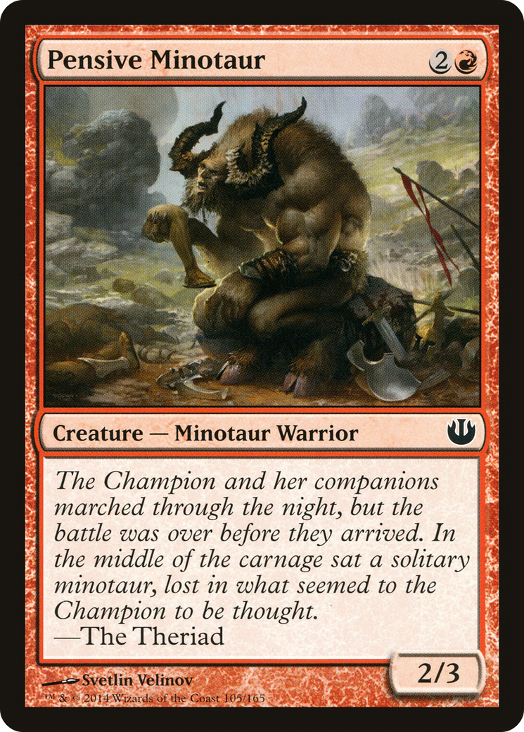 Image of Pensive Minotaur (JOU-105) - Journey into Nyx Foil