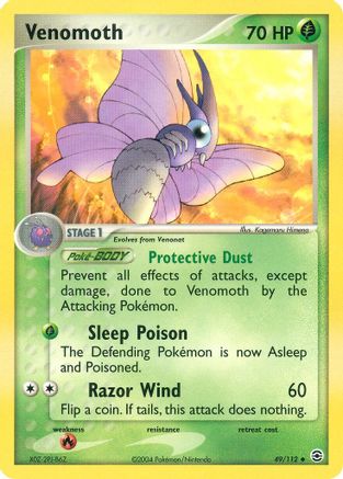 Image of Venomoth 049  FireRed & LeafGreen - Uncommon