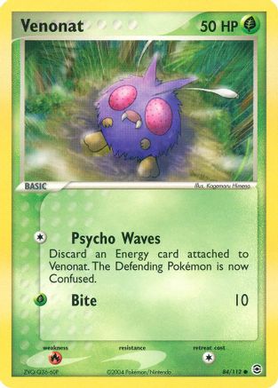 Image of Venonat 084  FireRed & LeafGreen - Common