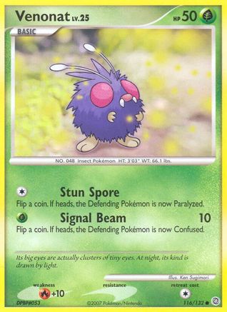 Image of Venonat 116  - Reverse Holofoil Secret Wonders - Common