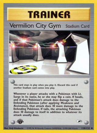 Image of Vermilion City Gym 120/132  - 1st Edition Gym Heroes - Uncommon