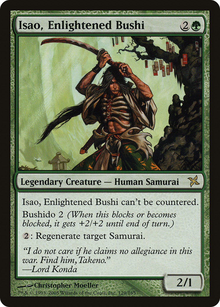 Image of Isao, Enlightened Bushi (BOK-129) - Betrayers of Kamigawa Foil