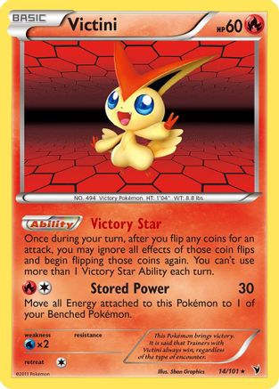 Image of Victini (14) 014  - Holofoil Noble Victories - Holo Rare
