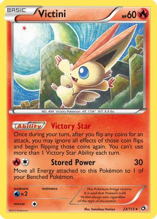 Image of Victini 023/113  - Reverse Holofoil Legendary Treasures - Holo Rare