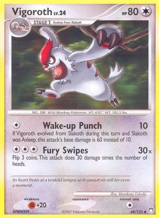 Image of Vigoroth  - Reverse Holofoil Mysterious Treasures - Uncommon
