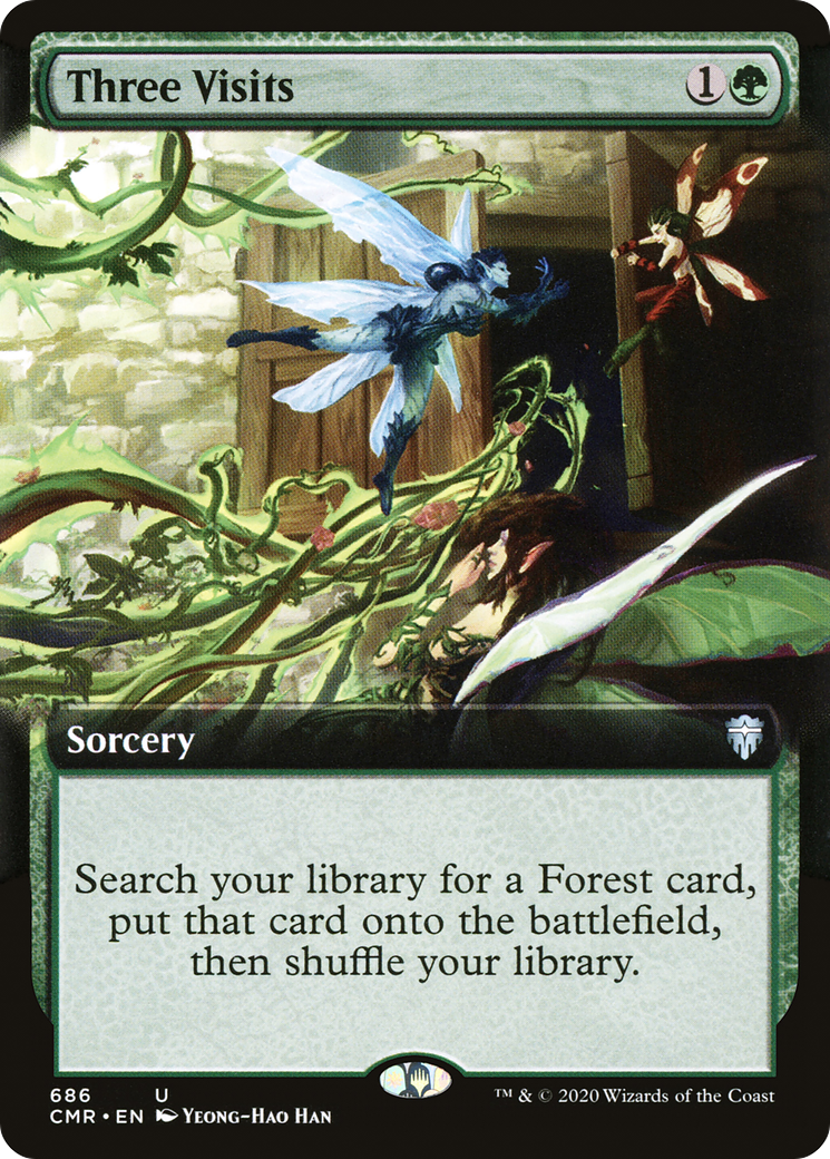 Image of Three Visits (Extended Art) (CMR-686) - Commander Legends: (Extended Art)