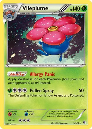 Image of Vileplume 003  - Reverse Holofoil Boundaries Crossed - Holo Rare