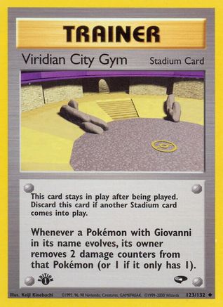 Image of Viridian City Gym 123/132  - 1st Edition Gym Challenge - Uncommon