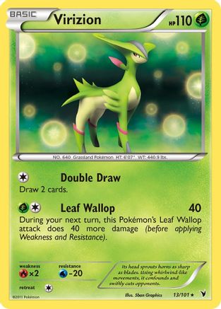 Image of Virizion 013  - Reverse Holofoil Noble Victories - Holo Rare