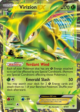 Image of Virizion EX 009  - Holofoil Plasma Blast - Ultra Rare