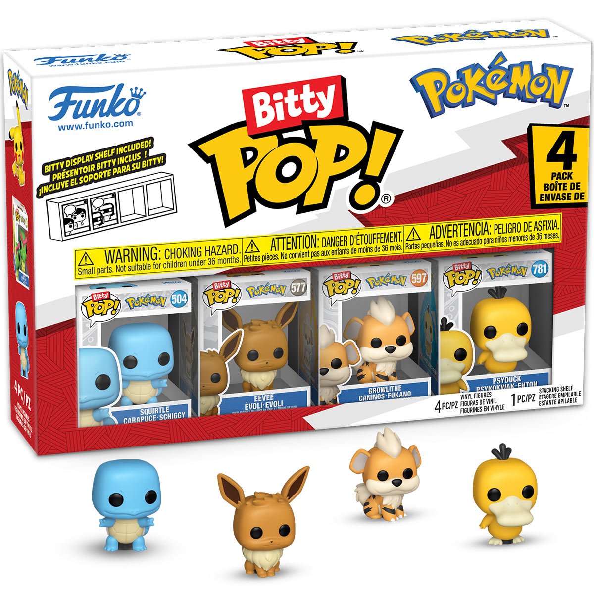 Image of Pokemon Squirtle Funko Bitty Pop! Mini-Figure 4-Pack