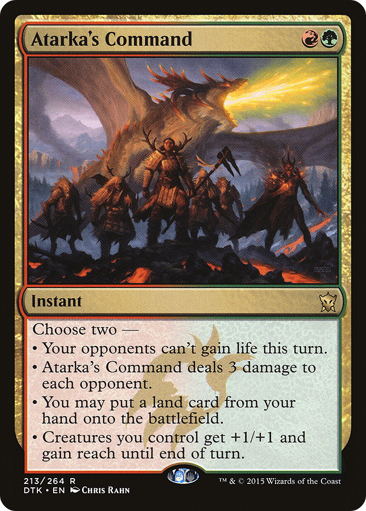 Image of Atarka's Command (DTK-213) - Dragons of Tarkir Foil
